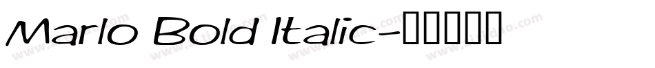 Marlo Bold Italic字体转换